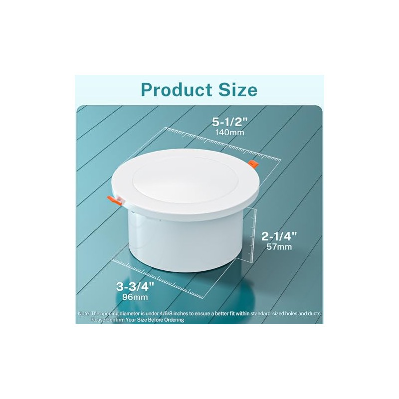 [Upgraded] HG Power 4 Inch Vent with Adjustable Panel &