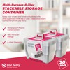 Life Story 10-Pack Plastic Storage Box, Stackable Shoe Organizer Tote