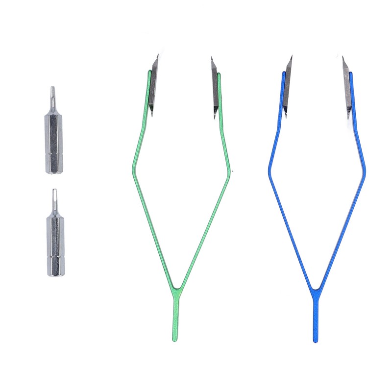 2PCS V Shape Spring Bar Tweezers Professional Alloy Steel Watch