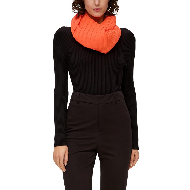 s.Oliver Women's Loop with Pleated Pleats, orange