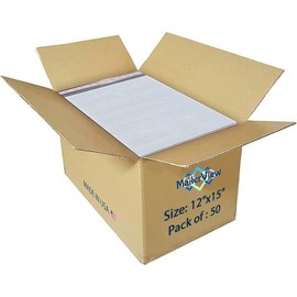 White Large Poly Bubble Mailers 12x15 inch | Self Seal Padded Envelopes Cushioned Bubble Mailer | Usable Size 12x15 | WaterProof | Lightweight mailing Shipping Bags | 50 Pack Bulk | USA Made