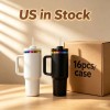 US Rainbow Plated Sublimation 40oz Tumbler with Handle and Leak-Proof