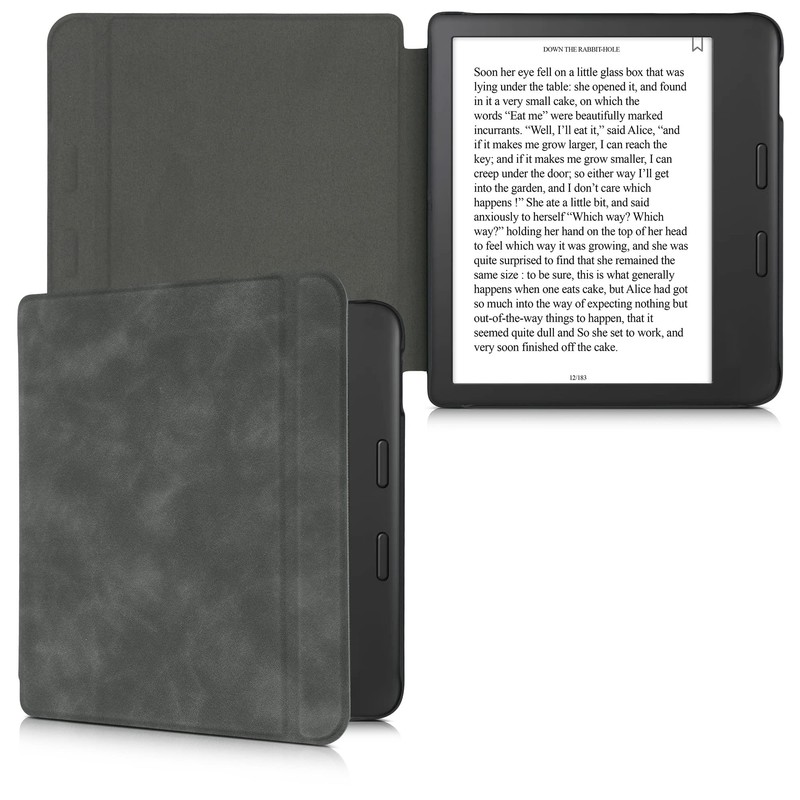 kwmobile Case Compatible with Tolino Vision 6 - Faux Leather