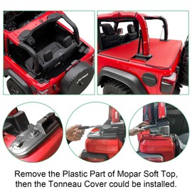 Shadeidea JL Cargo Cover Compatible with Jeep Wrangler JL 2 Door (2018-Current) Rear Trunk Ton Tonneau Vinyl Tailgate Cover Robicon Sahara Sport S (Red) - 3 Year Lasting