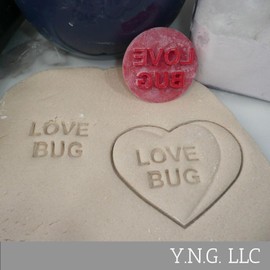 LOVE BUG CANDY HEART COOKIE STAMP EMBOSSER MADE IN USA PR5458