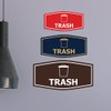 Fancy Trash Sign (Black Gold) - Large (1 Pack)
