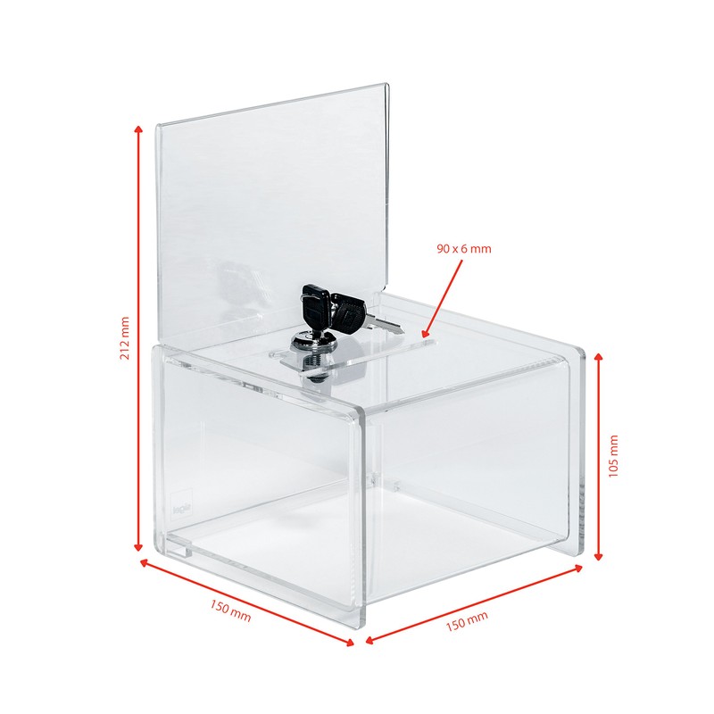SIGEL VA151 Lockable Promotional Box / Suggestion Box, 15 x