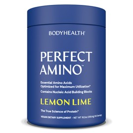 BodyHealth BodyHealth PerfectAmino Powder - BCAA and EAA Powder for Pre and Post Workout - Amino Acid Energy Drink for Men and Women to Support Lean Muscle and Recovery - Lemon Lime - 60 Servings