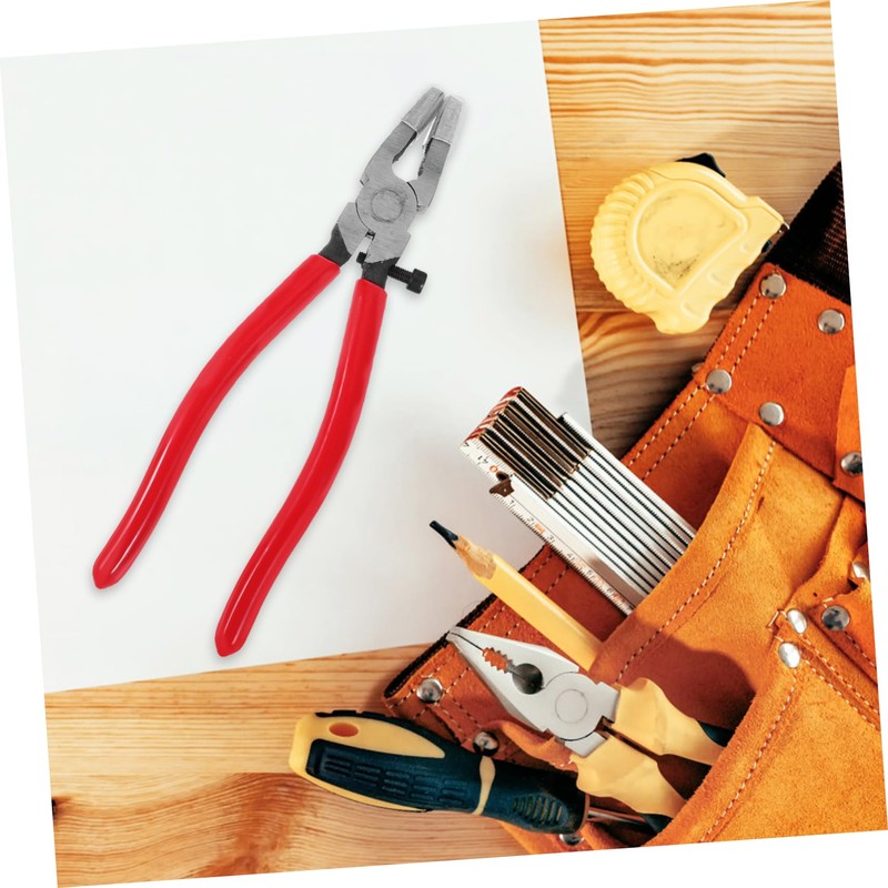 Ipetboom Heavy Duty Glass Breaking Pliers with Curved Jaw Stained