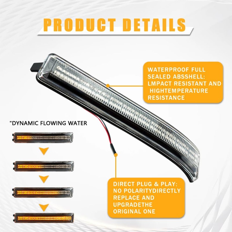 OTnhaee LED Side Mirror Turn Signal Lights Sequential Switchback LED