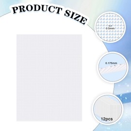 TOAOB 12 Sheets 0.5mm White Fursuit Eye Mesh Sheet Waterproof Printable Blank PVC Plastic Net for Furry Cosplay Mask Props Fursuits Handicrafts Making