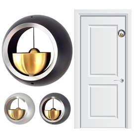 Doorbell, Entrance Magnet, Door Chime, Magnet, Door Bell, For Stores, Sliding Doors, Bell Wind Chime, Brass Wall Hanging, Double Sided Tape Included, Easy Installation, Entrance Chime for Home, Coffee