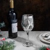 MyGift 10 oz Stemmed Wine Glass Glassware Duo with Silver