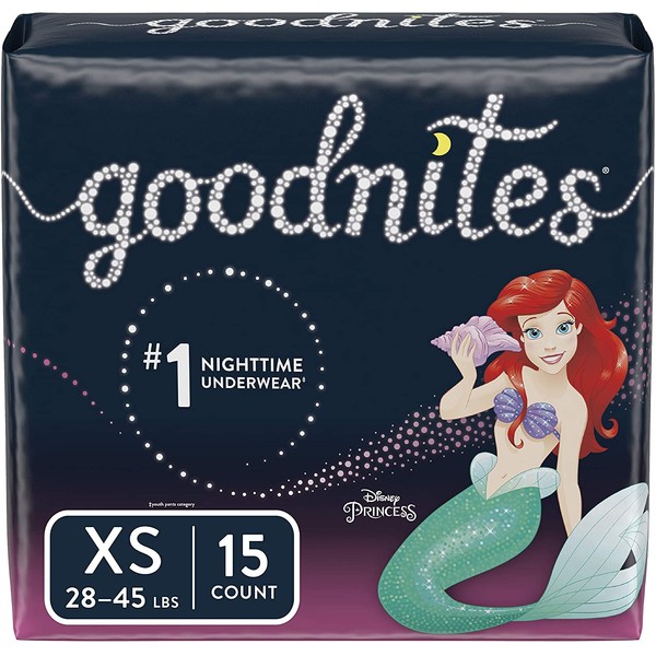 Goodnites Bedwetting Underwear for Girls, XS, 15 Ct