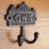 Vintage Style Twin Coat Hook Cast Iron GWR Victorian Repro