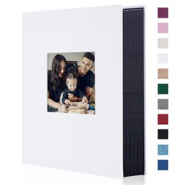Miaikoe Photo Album 4 x 6 inch 300 Linen Album Slip in for Family, Wedding Anniversary, Book Holds 300 Horizontal 4 x 6 inch Photos, White