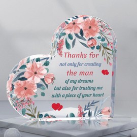 HITHESPO Acrylic Plaque Gifts for Boyfriend's Mom, Boyfriends Mom Birthday Gift, Boyfriends Mom Gift for Birthday Christmas Mothers Day, Gifts for Boyfriends Mom, 3.9*3.9*0.6in, clear