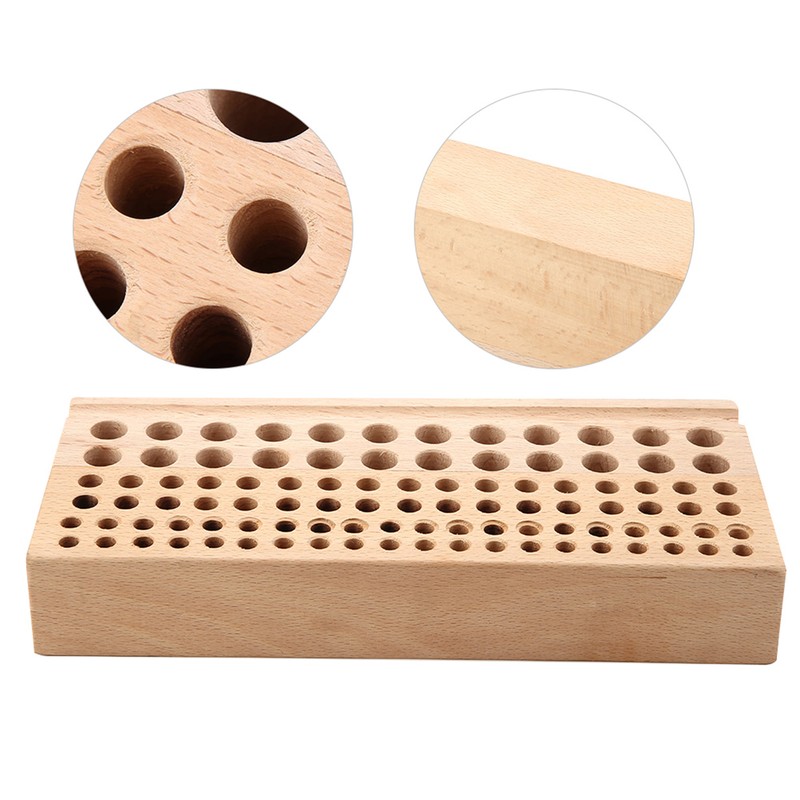 98 Holes Leather Craft Tool Wood Rack Wooden Punch Tool