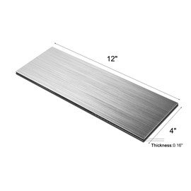 Art3d 4" x 12" Peel and Stick Stainless Steel Metal Tile for Kitchen, Subway Backsplash (15 Pack)