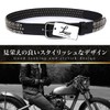 Laquest Men's Skull Studded Belt, Genuine Leather, Skull, Studs, Leather,