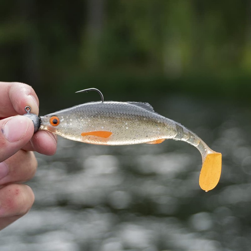 Berkley Pulse Realistic Roach Prerigged Soft Bait Shad with Jig