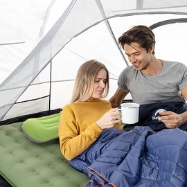 SUTAFOR Inflatable Camping Pillow 80 g Ultralight Travel Pillow Inflatable Beach Cushion Air Cushion for Outdoor Hiking 46 x 30 cm (Green)