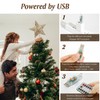 Lewondr Christmas Star Tree Topper, USB Powered Remote Controlled 6H