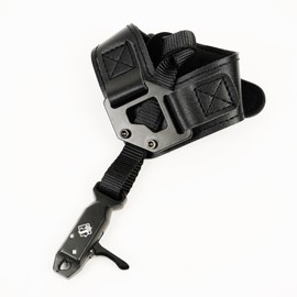 LWANO Archery Compound Bow Release Aids Trigger 360° Adjustable Wristband Release Aids for Adults Youth Kids Hunting Shooting Accessories (Black)