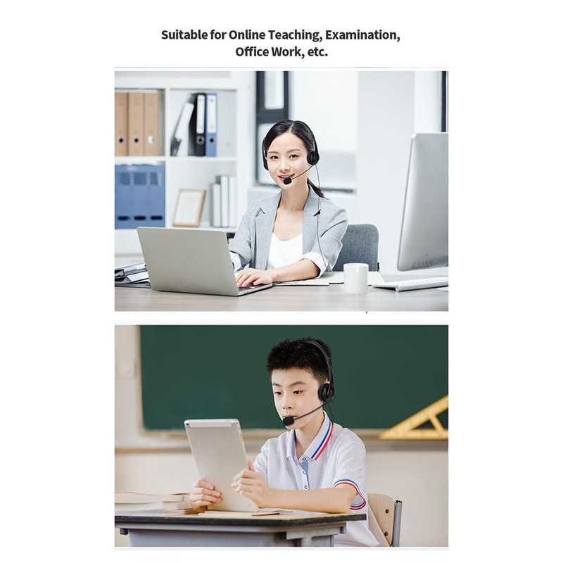Aswalling Headset 3.5MM Headset Exam Wired Headset Business Operator Special