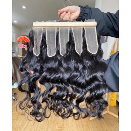 hd 5*5 Closure Cuticle Aligned Unprocessed HD 13x4 Transparent Lace Frontal 4x4 Closure Wholesale 100% Virgin Raw Human Haircolor: body wave, stretched length: 24inches, toupee size: 2x6
