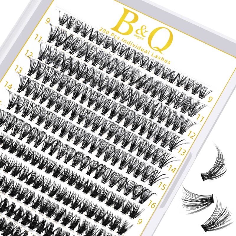 Extensiones De Pestañas Individuales Clásicas Bqlash Diy 280pcs B&q 30d+50d