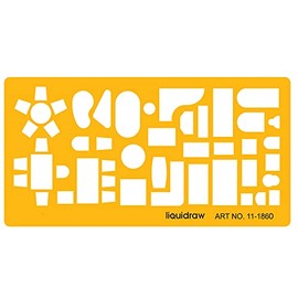 Liquidraw 1:50 Scale Architectural Scale Ruler Drawing Template Stencil Architect Technical Drafting Supplies, Architecture Furniture Design Symbols for House Interior Floor Plan