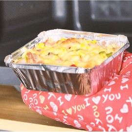 Aluminium Foil Food Containers with Lids Silver Tin Foil Catering Containers Takeaway Tubs Cooking Baking Meal Prep Takeout Roasting Freezing Food Storage Foil Pans (450 ML Foil Container, 200)