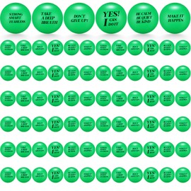 Jerify 72 Pcs Motivational Stress Balls Bulk Inspirational Stress Balls Colorful Foam for Adults Hand Exercise Small Therapy Fidget Relief Anxiety Toys for Valentines Gifts Fidget(Green)