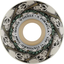 Bones Skateboard Wheels X-Shape Butterfly Effect, Size: 53, Colours: White