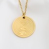 bobauna Labyrinth Disc Pendant Necklace Meditation And Prayer Labyrinth Jewelry