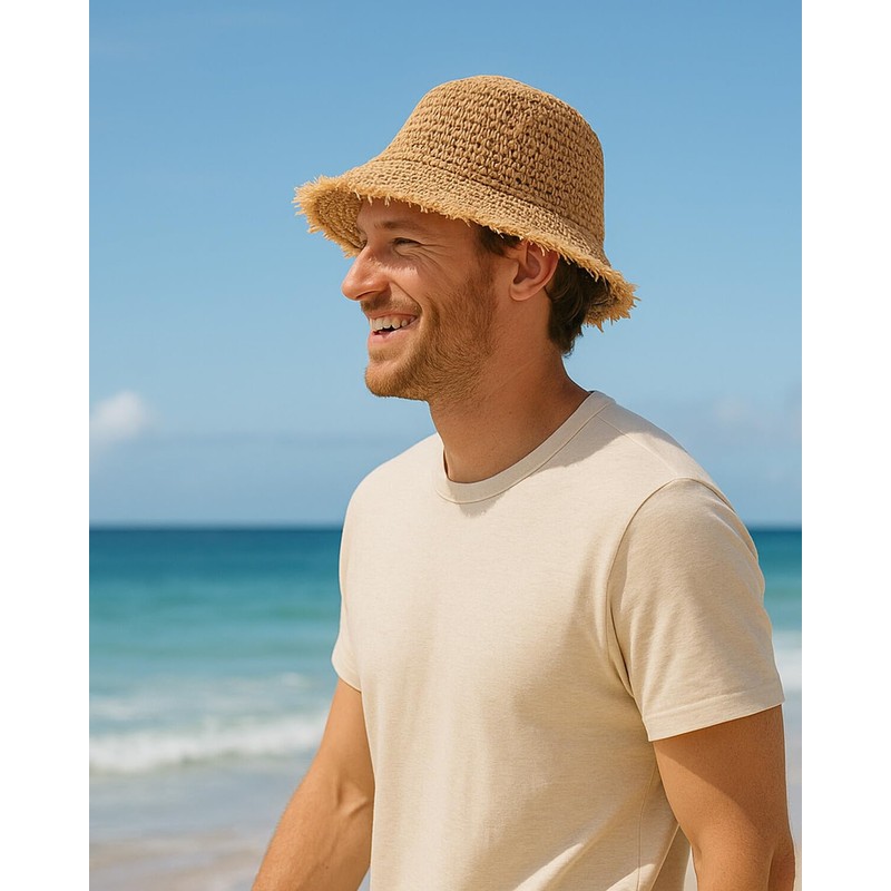 Zylioo S/M/L/XL Straw Fishing Hats for Large / Small Head,