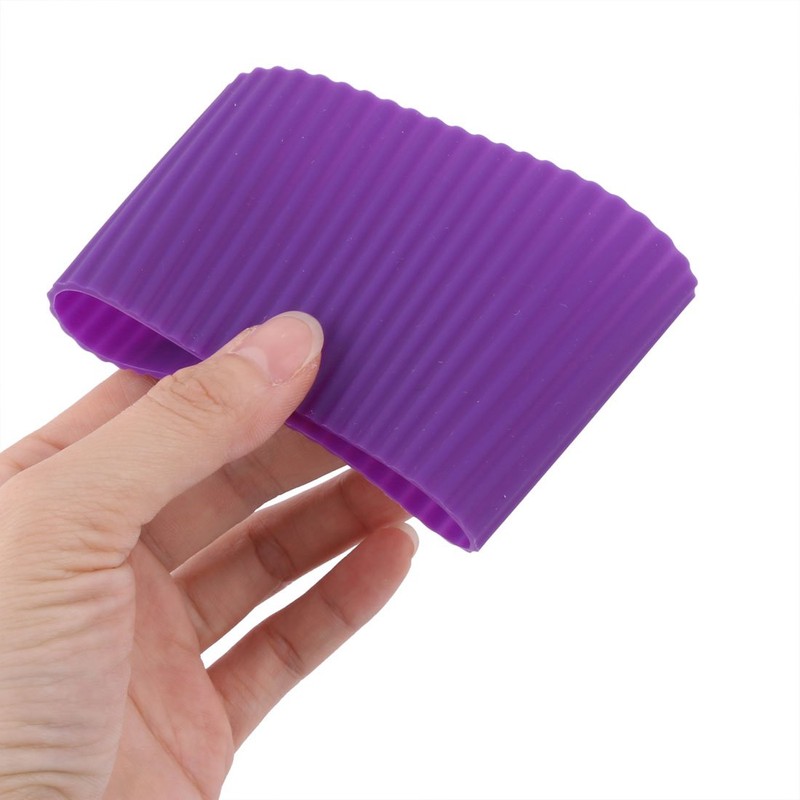 uxcell Silicone Nonslip Glass Bottle Mug Cup Sleeve Protector Cover
