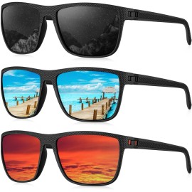 Unbranded 3 Packs Sunglasses for Men, Lightweight Sun Glasses with UV Protection