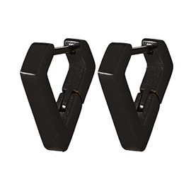 Caiyao 14K Gold Plated Stainless Steel Hypoallergenic Small Star Rectangle Heart Triangle Rhombus Square Horseshoe U Shape Huggie Earrings for Women Minimalist Lightweight Chunky Hoop Earrings, Metal,