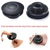 Unifizz 2PCS Car Quick Latch Hood Pins Universal 2.44" Diameter