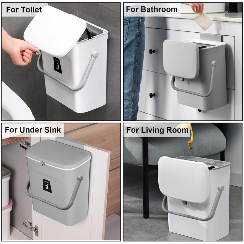 LALASTAR Kitchen Compost Bin for Countertop or Under Sink, Hanging