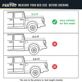 FeeTUO Soft Roll-Up Tonneau Cover Truck Bed for 2007-2021 Tundra 5.5FT/66.7inch w/The Deck Rail System |Excl. Trail Edition|