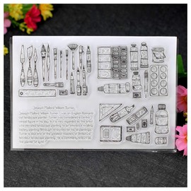 Kwan Crafts Painting Tools Clear Stamps for Card Making Decoration and DIY Scrapbooking