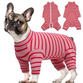 Kuoser Dog Onesie, Dog Surgery Recovery Suit, Dog Recovery Suit Female, Dog Body Suit After Surgery, Dog Onesies Small Dogs, Dog Pyjamas, Dog Pjs For Medium Dogs Pink M