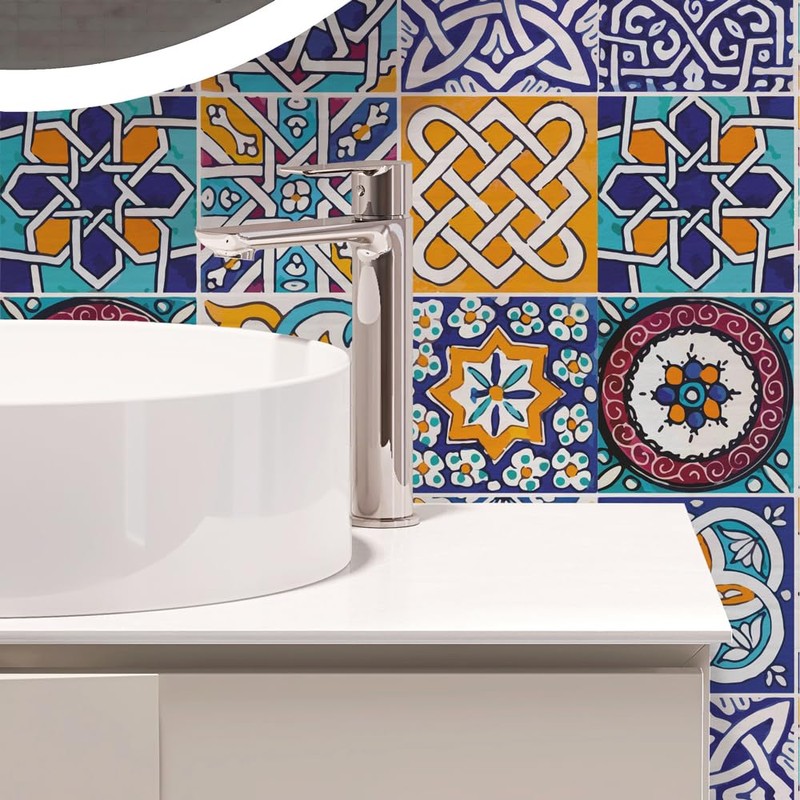 RE-COVERTILES - PS00033 Tile Stickers Bathroom and Kitchen 10 Pieces