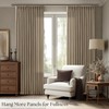 Pinch Pleated Linen Curtains 102 Inch Long Memory Shape Training