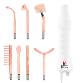 Elitzia- Dispositivo de tonificación de la piel para el cuidado facial de alta frecuencia con 7 tubos de electrodos y 2 opciones de colores ETSC640N (
