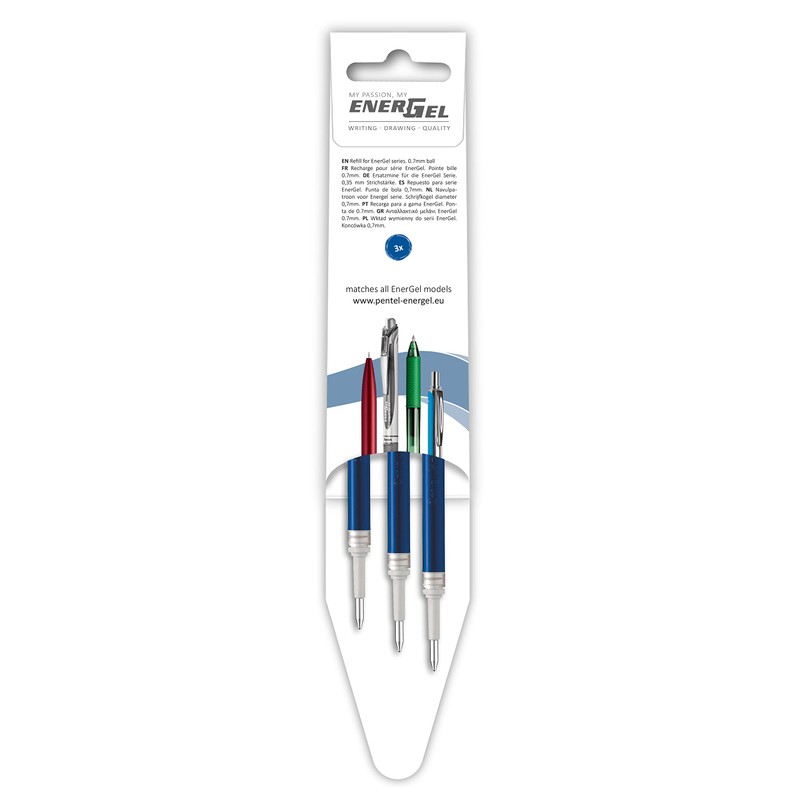 Pentel LR7-3C Refill for EnerGel Pens, 0.7 mm Tip =