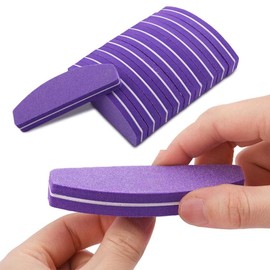 QEQSHQO Pack of 10 Professional Nail File Buffer for Nails, 100/180 Grit Polishing File, Fingernails, Buffer Sanding Blocks, Washable, Double-Sided Nail Files for Nail Studio and Home